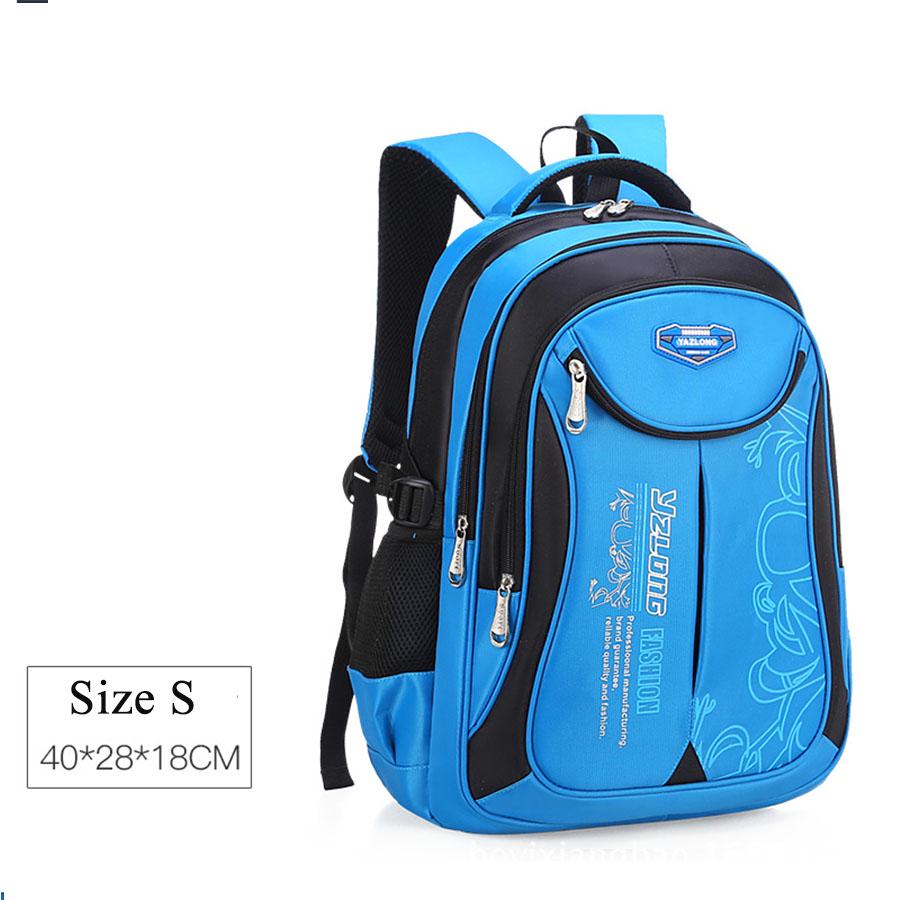 Kinder Schultaschen Teenager Sicherheit Reflektierender Rucksack für Jungen Mädchen Oxford Wasserdichte Schultasche S blau
