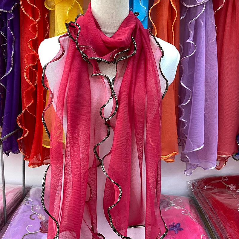 Damen Schals Schal Kopftücher Stirnband Halstuch Hijab Schal Sommer Sonnenschutz Klimaanlagen Schal Kopfbedeckung Turban red