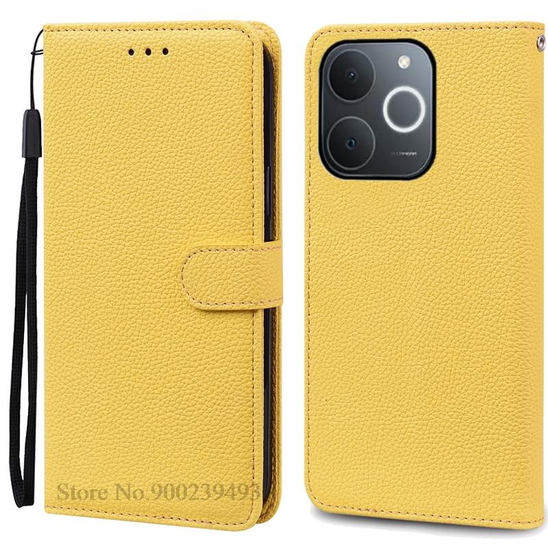 Für Realme Note 70 Hülle Realme Note 70T Hülle Brieftasche Flip Leder Handyhülle Für Realme Note 70T Hülle Note70 Hülle Coque Fundas Note 70  (Note 70T) gelb