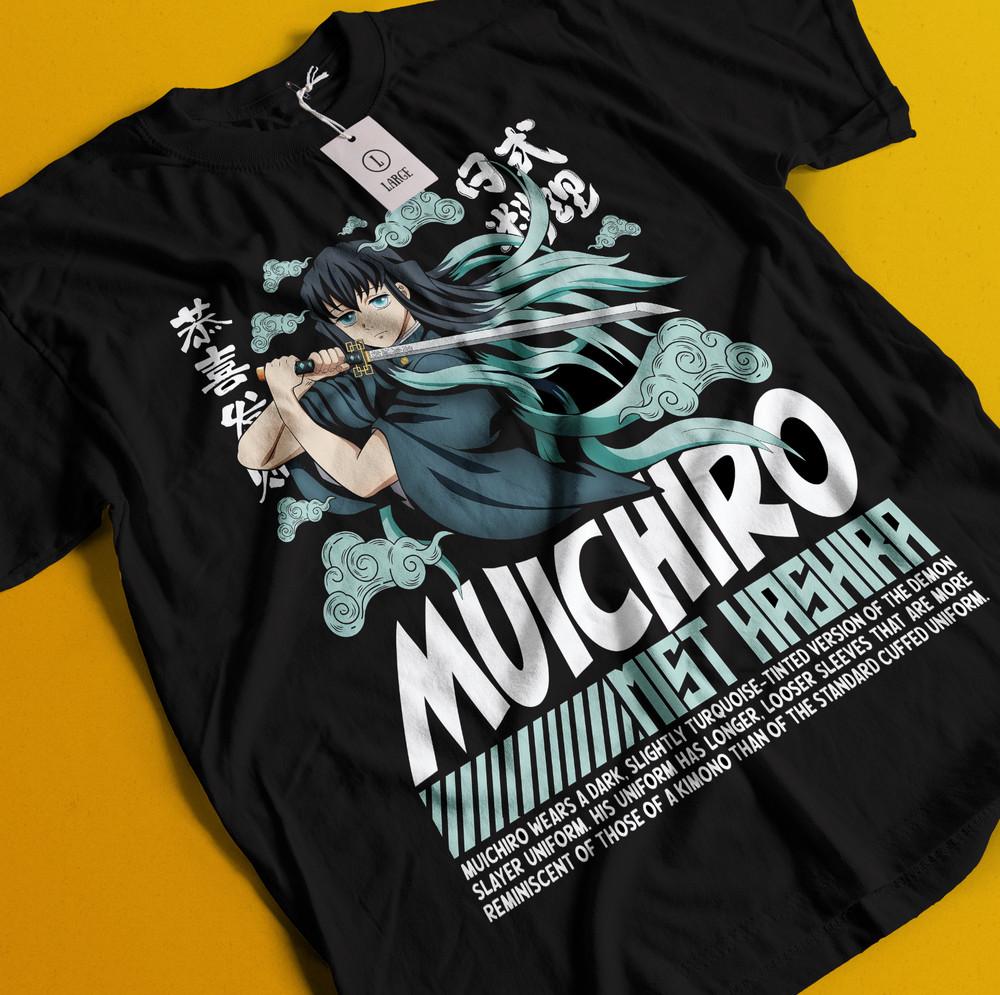 Demon Slayer Shirt Muichiro Tokito T-Shirt Zenitsu T-Shirt Muzan Tanjiro Doma T-Shirt S