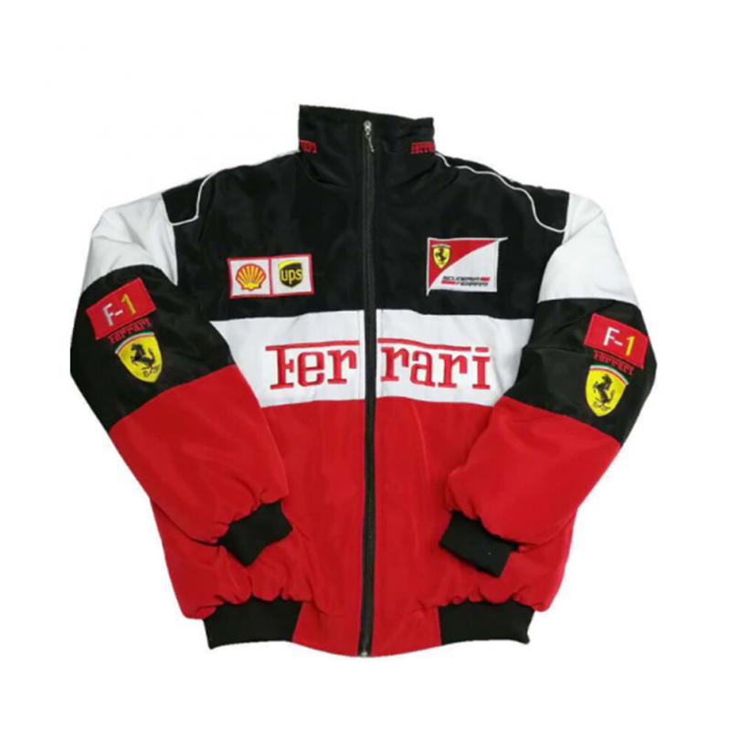Rennjacke Vintage Weiß Nascar Retro Bomber - Jacke Formel 1 Vintage Jacke M schwarz