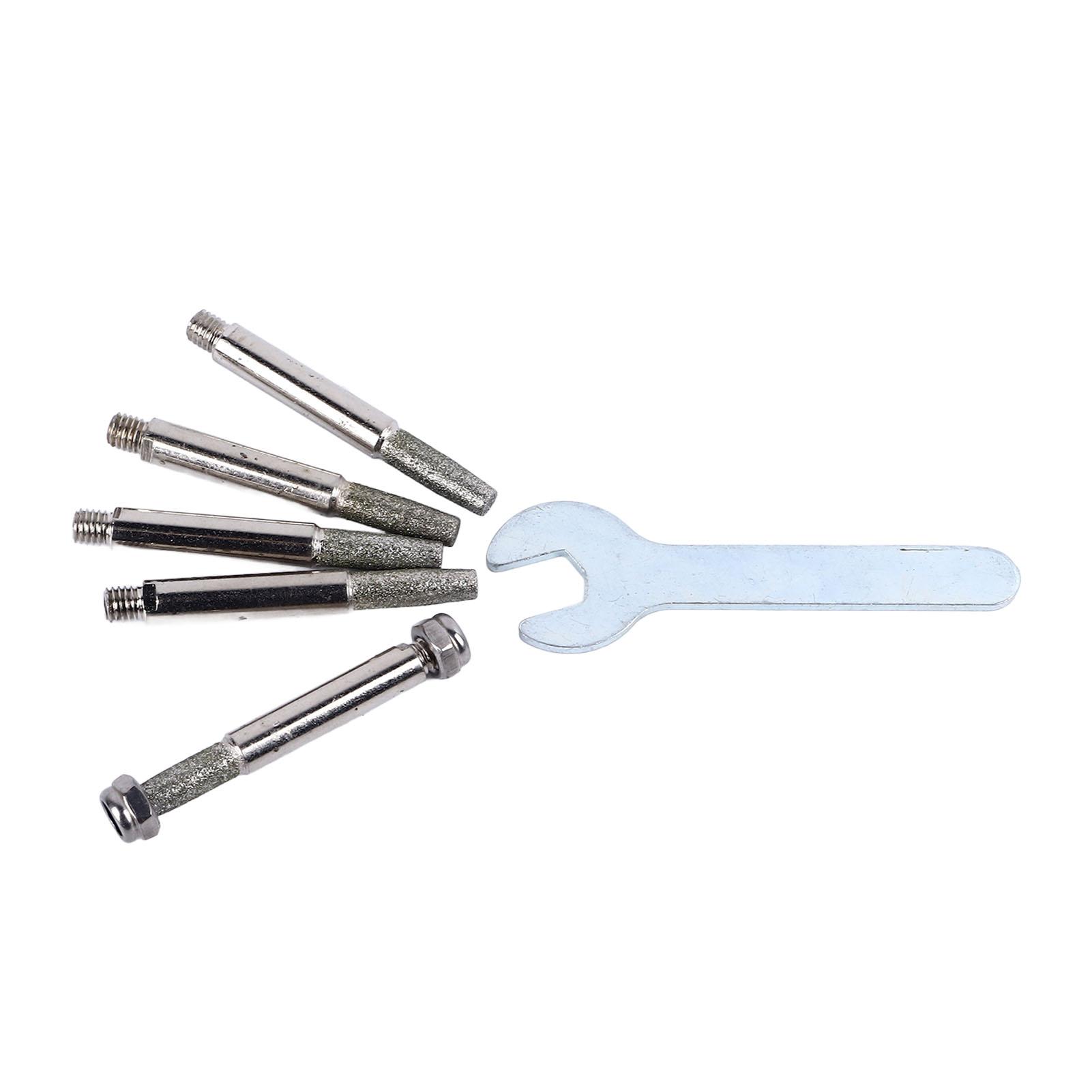 5 Stück Kettensägen Schärfstein Bit Hohe Härte Diamantfräser Elektrische Säge Polieren Schleifen Feile