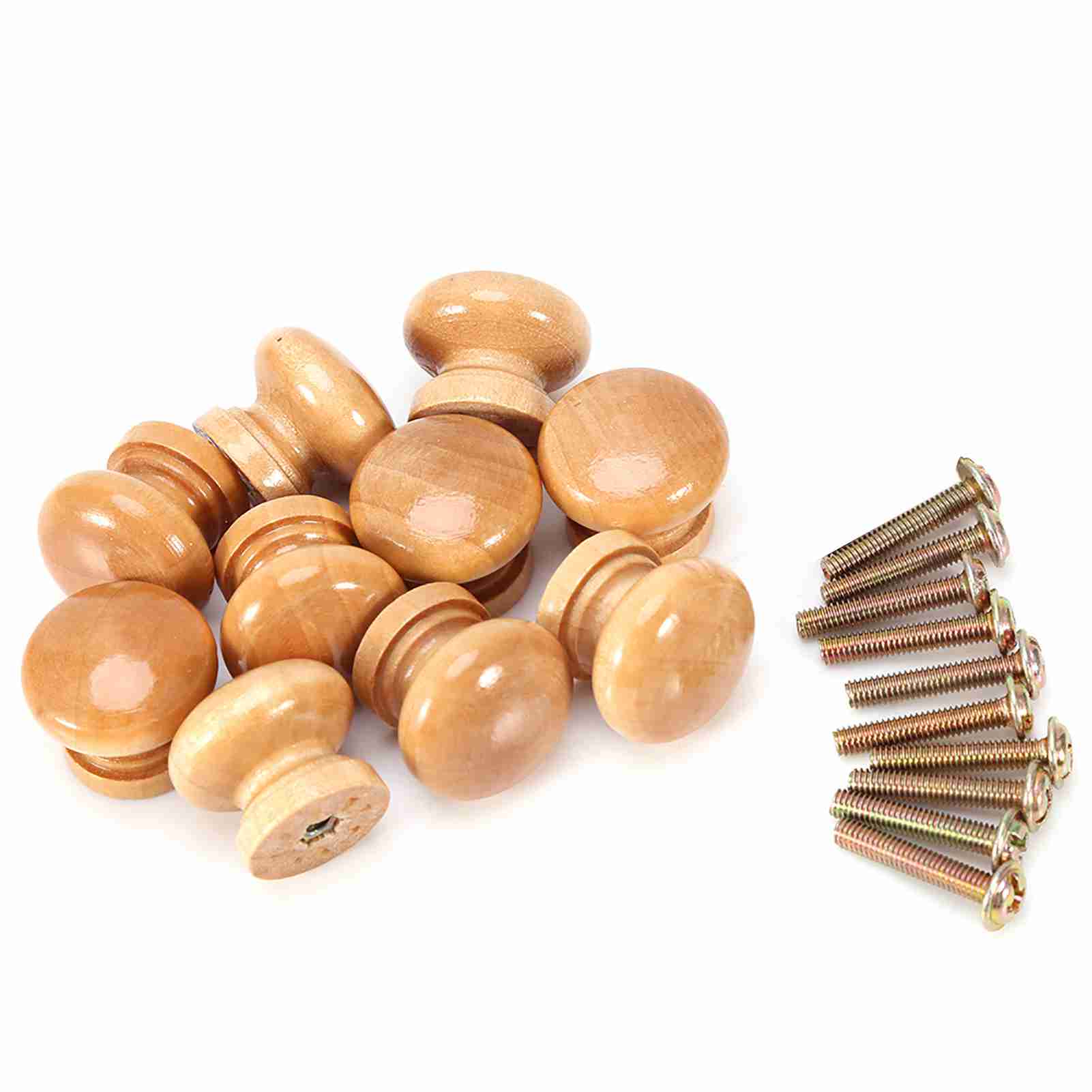 10 Stücke Natürliche Holz Möbel Pull Griff Küche Schrank Schublade Schrank Tür Knopf (M 28 mm)