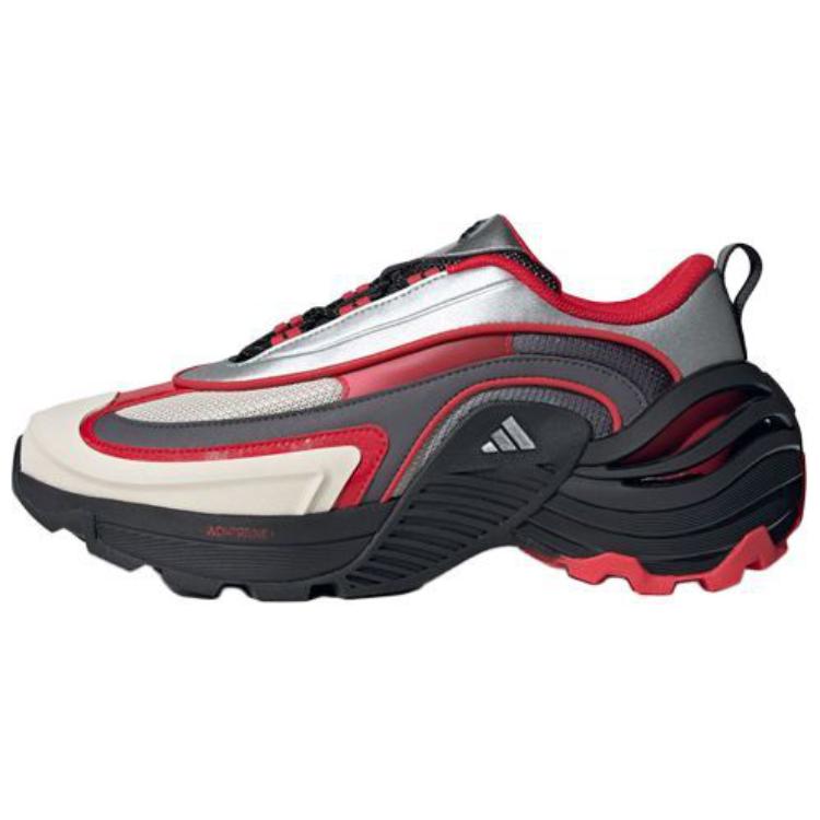 Adidas Wonder Runner Turbo Bequeme Vielseitige Rutschfeste Abriebfeste Low-Top Laufschuhe Unisex Laufschuhe Silbergrau Rot JS3747 44