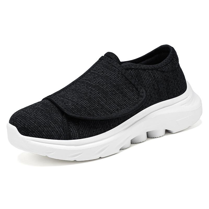 Schuhe für Frauen Sommer Neu Temu Schuhe Damen Klettverschluss Mutter Schuhe Bequeme Schuhe Atmungsaktive Freizeitschuhe Damen 41 black