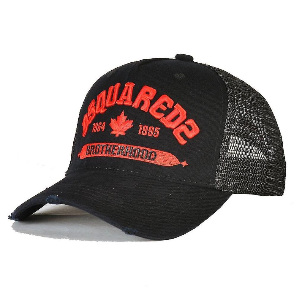 Herren Netz-Baseballkappe Stickerei Buchstaben Dsquared2 Schwarz black