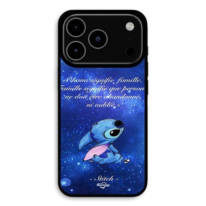 Hülle für iPhone 17 Pro Stitch disney stitch niedlich Ohana bedeutet Familie Maniacase schwarz