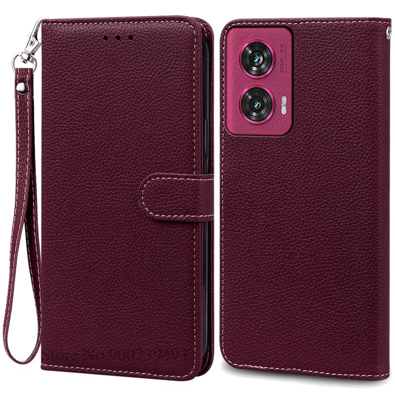 Für Motorola Edge 50 Fusion Hülle Brieftasche Leder Klapphülle Für Moto Edge 50 Fusion Hülle Ständer Buchhülle Coque Fundas Capa Moto Edge 50 Fusion