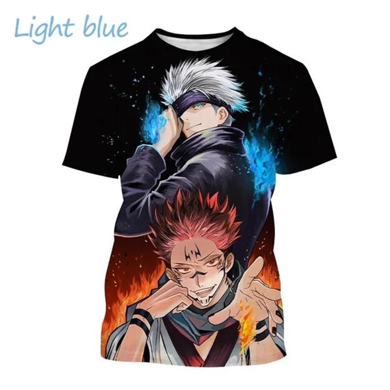 Neuestes Jujutsu Kaisen 3D-Druck-Lässiges T-Shirt Beliebtes klassisches Anime-Herrenmode-Harajuku-Top-T-Shirt Gojo Satoru-T-Shirt S