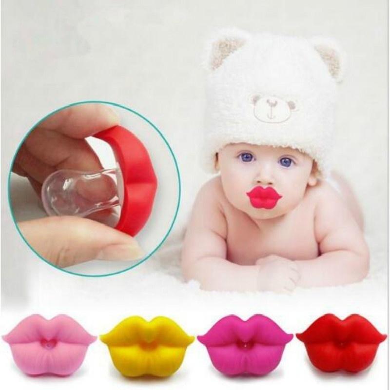 Neuer Baby Schnuller Rote Kusslippen Dummy Schnuller Lustige Silikon Baby Sauger Beißring Beruhigungssauger Pacifie rot