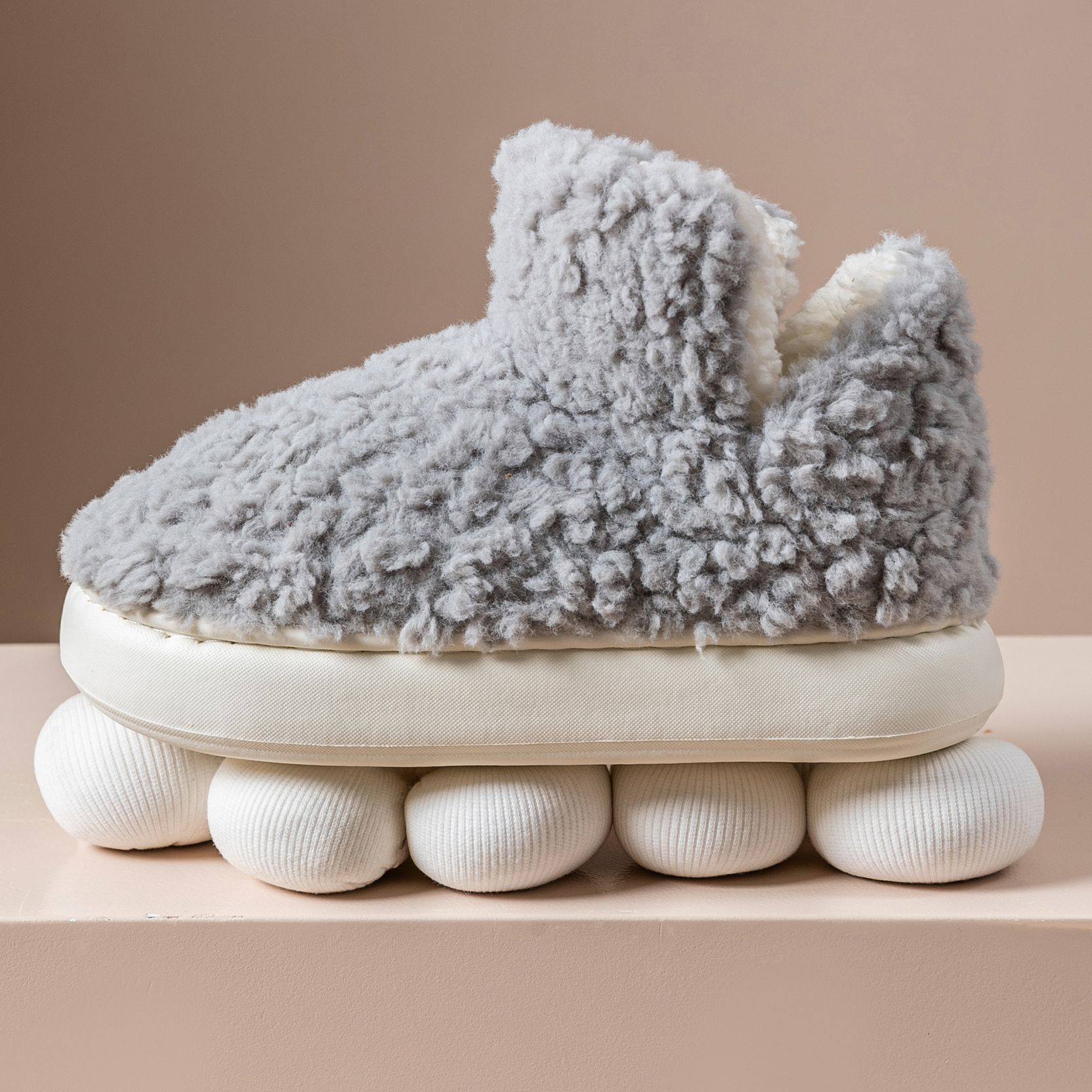 Weiche Memory-Schaum-Stiefel für Unisex, Winter, warme, flauschige Hausschuhe für Damen und Herren, Hausschuhe, hohe Hausschuhe mit Fleece-gefüttertem Innenstiefel 40-41(for 39-40)