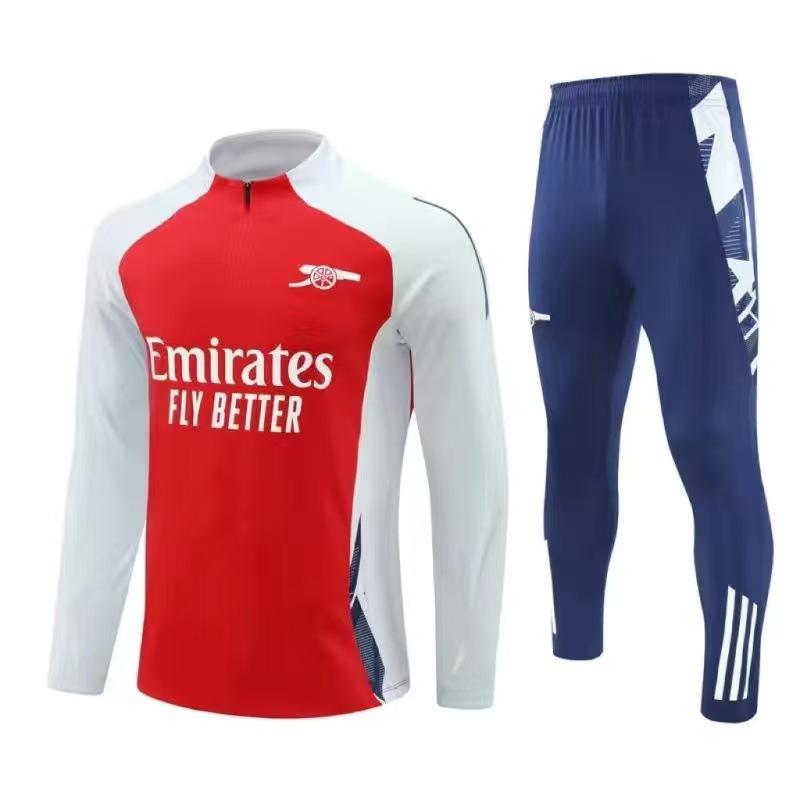 Herbst und Winter Heißes Manchester United Trainings Trikot Arsenal Langarm Halber Reißverschluss Fußball Trikot Kinder Anzug Erwachsenen Anzug M(165-175)cm