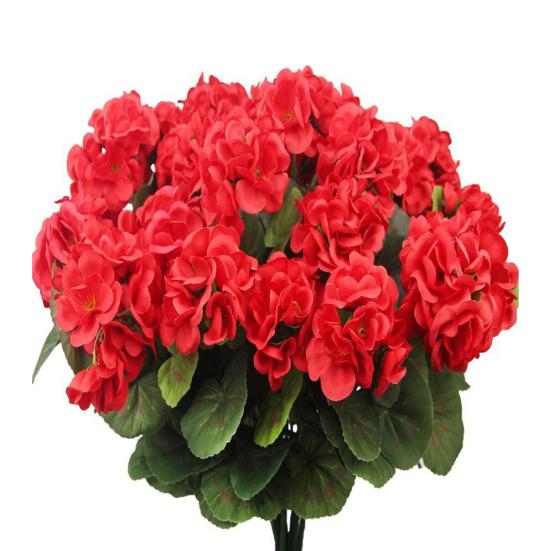 Künstliche Begonien, Bündel, wiederverwendbar, für Hochzeiten, Partys, Dekoration, Kunstblumen, künstliche Begonien, für Zuhause, Innenbereich, Garten, Veranda, Dekoration rot