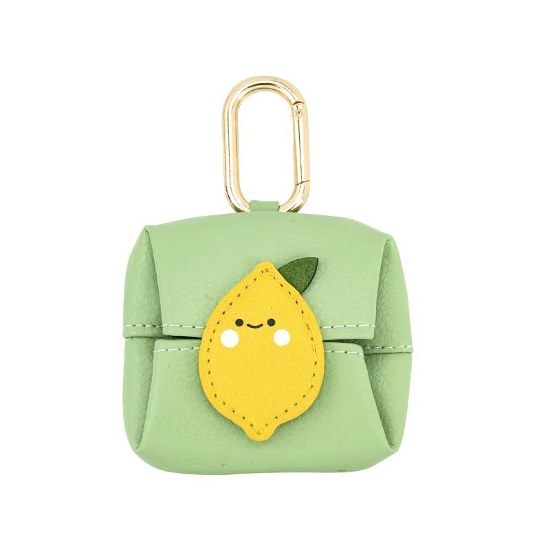 Niedliche Kopfhörertasche mit Anhänger, Mikrofaser-Leder, Mini-Lippenstift-Aufbewahrungstasche, modische Geldbörse, Mehrzweck-Geldbörse grün