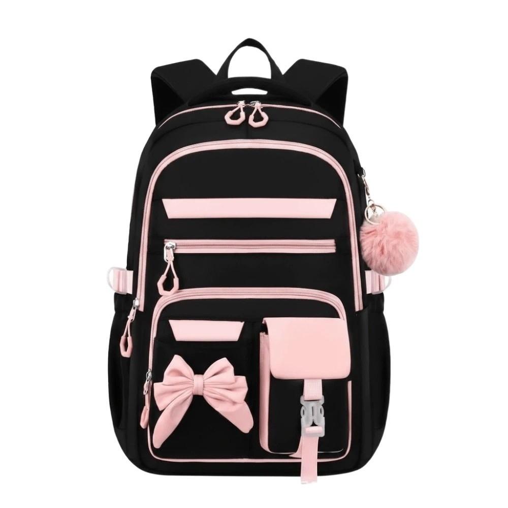 Lässiges Dreiteiliges Schulranzen-Set mit Federmäppchen Schüler-Schulranzen Rucksack mit großem Fassungsvermögen Täglich Backpack 3 white