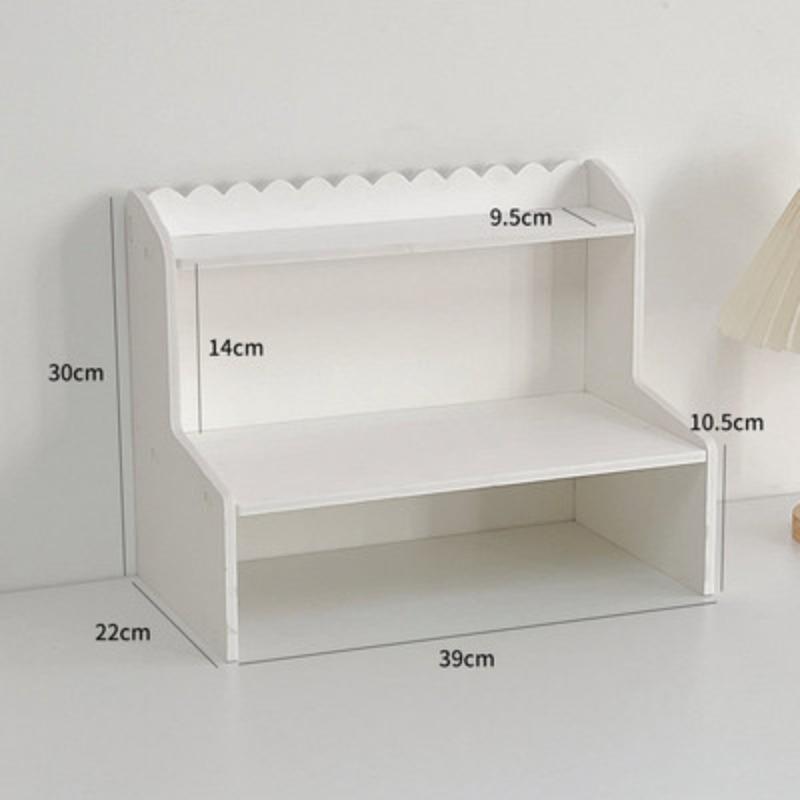 Desktop Regal Schlafsaal Hause Schreibtisch Organizer Lagerung Regal Einfache Student Computer Desktop Erhöhung Rack medium weiß