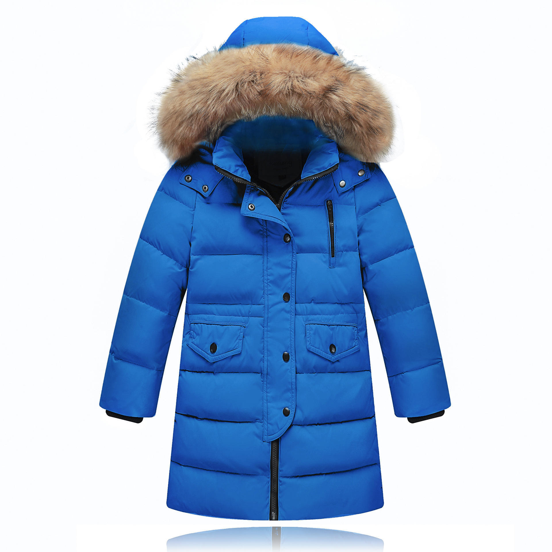 Kinderkleidung Kinder Daunenjacken Jungen Mittellange Mädchen Dicke Mäntel 100 blue