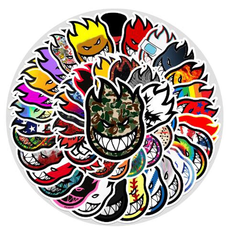 50 Stück Sehr coole Spitfire-Aufkleber Skateboard-Aufkleber Spitfire-Aufkleber Surf Skate Scooter Mobile Tablet-Aufkleber 10pcs