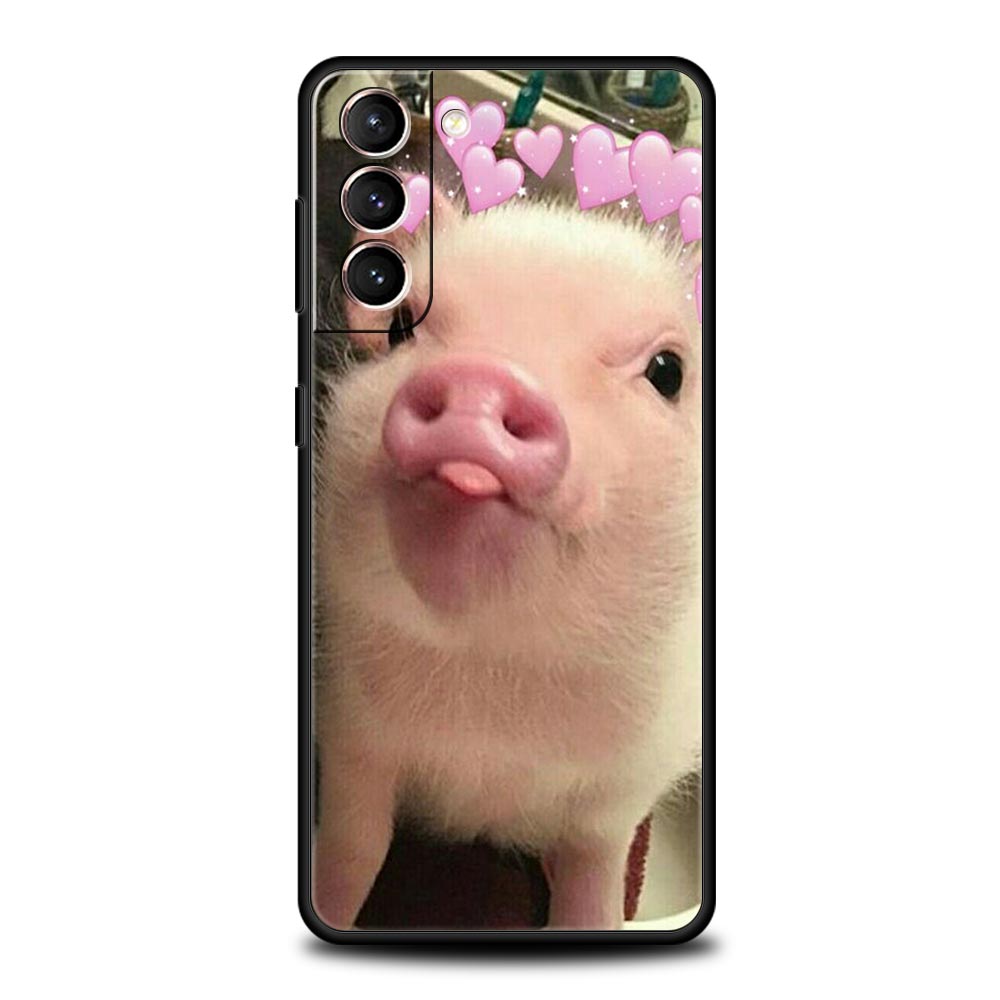 Süße rosa Haustier kleines Schwein Handyhülle für Samsung Galaxy S24 S23 S22 5G S21 Ultra S20 FE S10 S9 Plus S10E S8 Note 20 10 Lite Cover Samsung S23 Plus