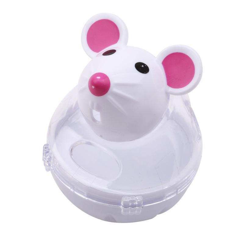 Pet Feeder Katze Spielzeug Maus Lebensmittel Roll Leckage Spender Schüssel Spielen Training Lustige Spielzeug für Katze Kätzchen Katzen Spielzeug pet Liefert weiß
