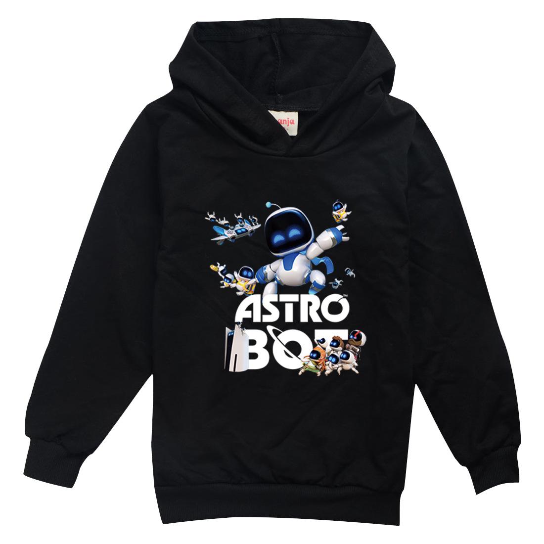 2025 Spiel Astro Bot Hoodie Kinder Comic Kleidung für Teenager Mädchen Pullover Langarm Mäntel Jungen Weiche Stoff Oberbekleidung Kinder Kleidung 150(Kids 10-12Years)