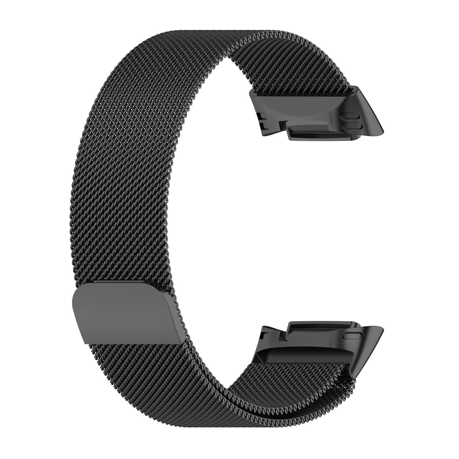 Milanaise-Schlaufe Für Fitbit Charge 6 5 Bandersatz Charge6 Armband Edelstahl Magnetarmband fitbit charge 5 Armband Fitbit Charge 6 schwarz