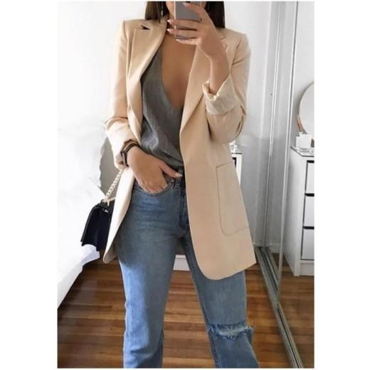 Damen-Blazer, lässig, übergroß, lang, Strickjacke, Jacke, Mantel, Herbst, modisch, langärmelig, Strickjacke, einfarbig, Büro, Damen, einfarbig, Blazer, Übergröße L
