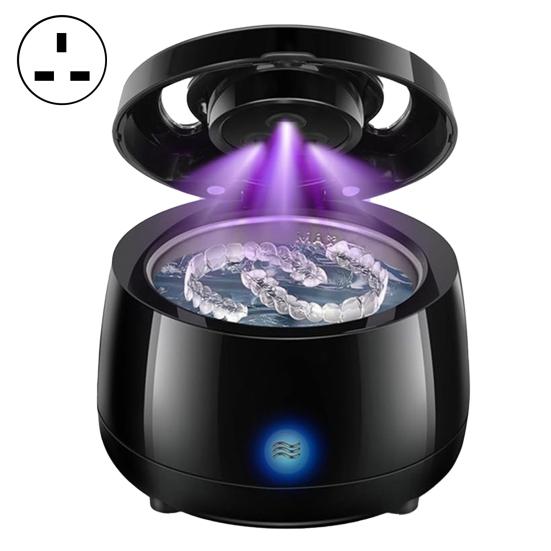 Ultraschallreiniger für Zahnprothesen, große Kapazität, 43.000 Hz, Hochfrequenzvibration, Plug-Play-Mundschutz-Reinigungsgerät UK