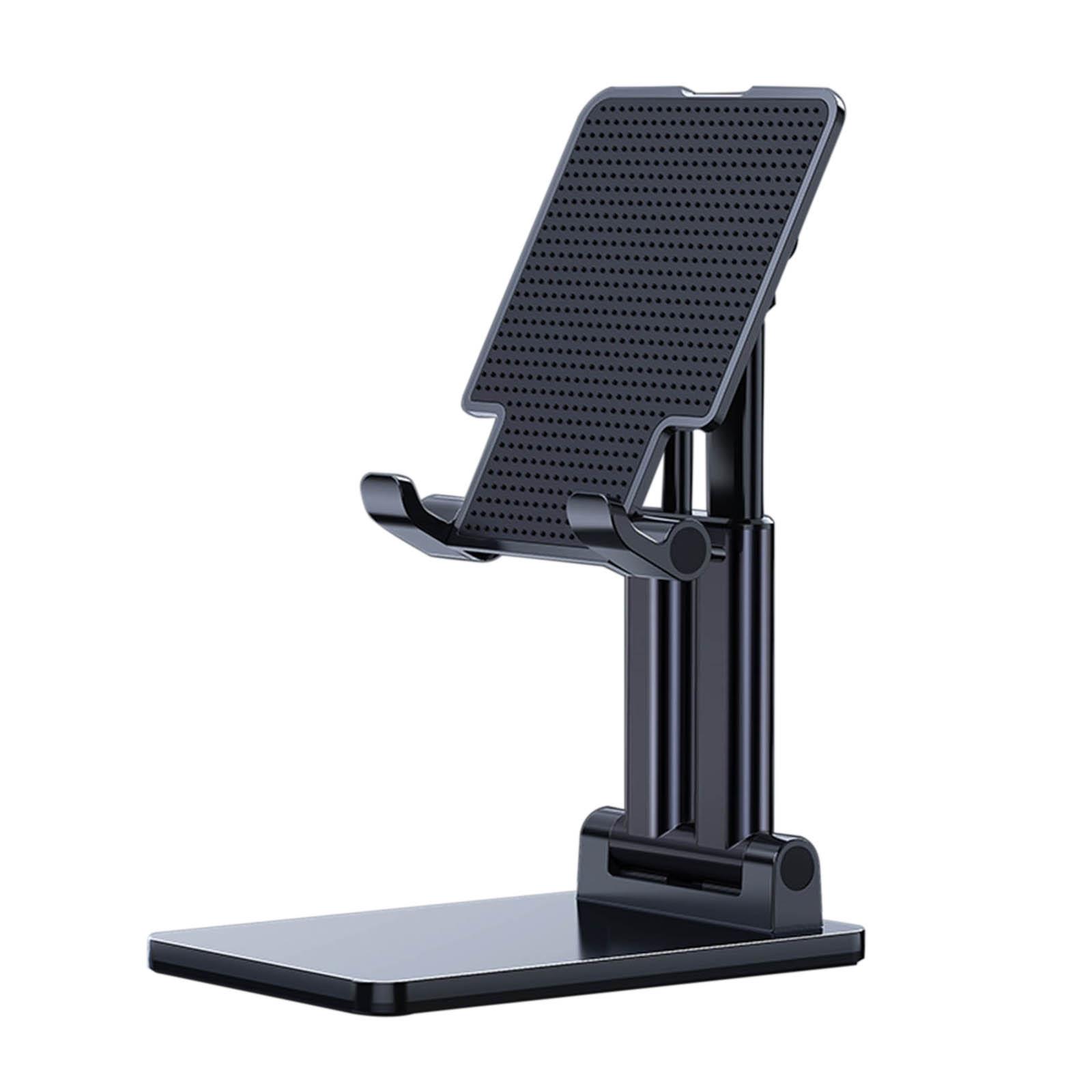 Desktop-Tablet-Handy-Halterung, Winkel, höhenverstellbar, faltbar, Handy-Ständer schwarz