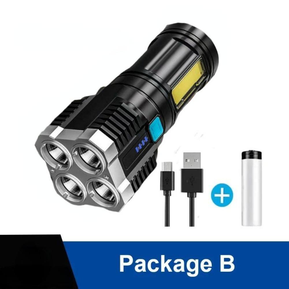 Neue Stil 6LED Taschenlampe Mini Tragbare Lampe mit Eingebautem 18650 Batterie USB Aufladbare COB LED Taschenlampe für Camping Lichter Package B-1 Led