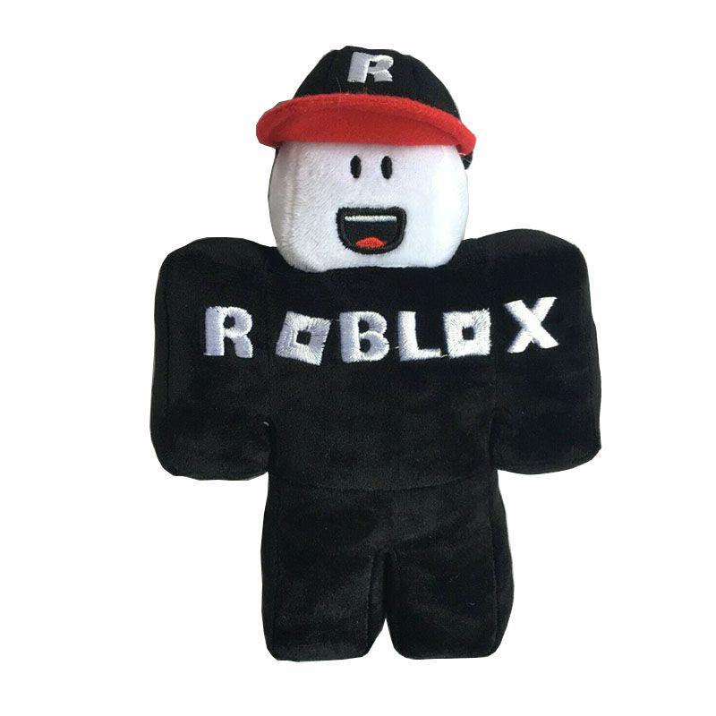 Neuer Klassischer Roblox Plüsch Weiche Stoffpuppe Mit Abnehmbarem Roblox Hut Für Kinder Weihnachtsgeschenk schwarz