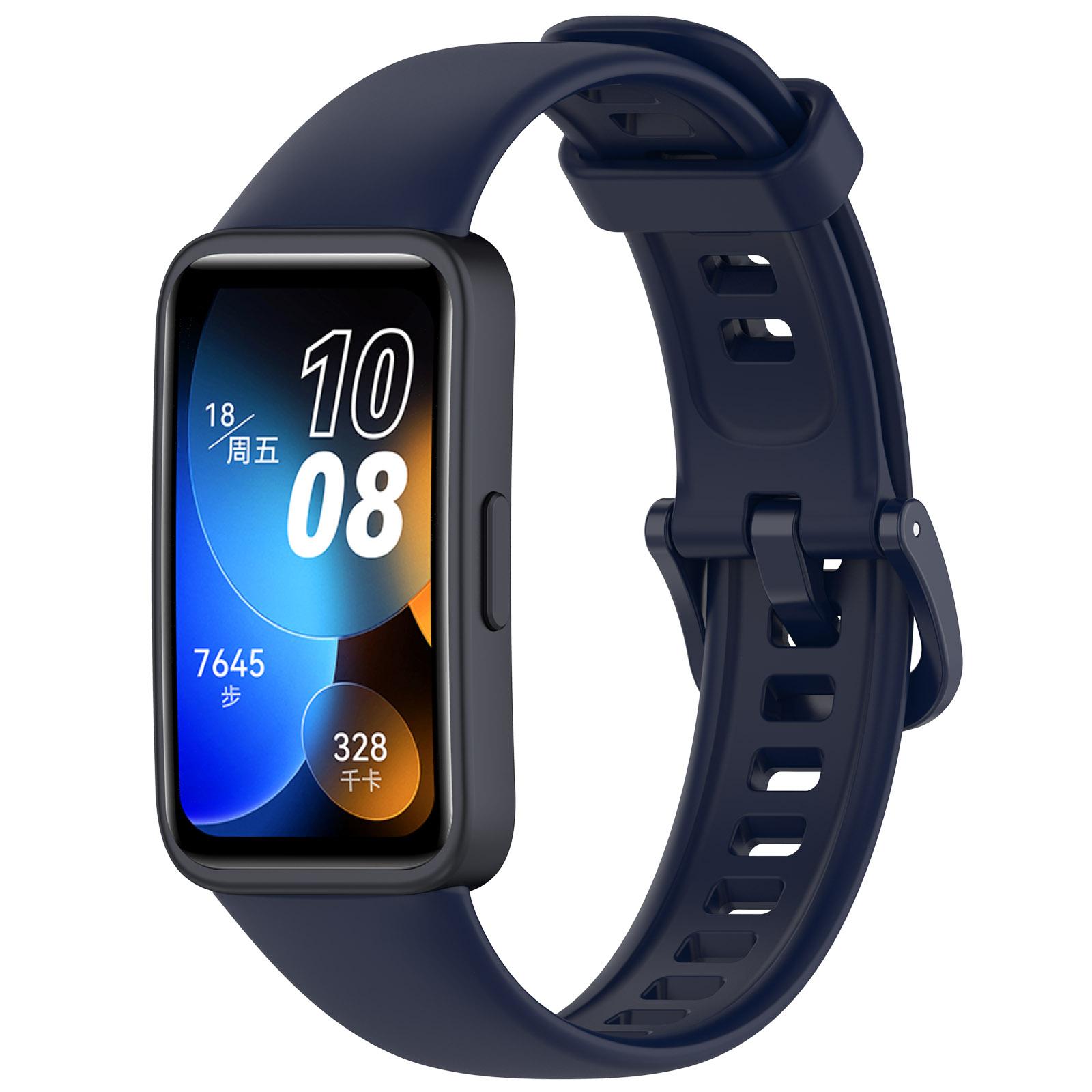 Silikonarmband für Huawei Band 8 Armbandzubehör SmartWatch Ersatzarmband Armband Correa Armband für Huawei Band 8 For Huawei Band 8 mitternacht
