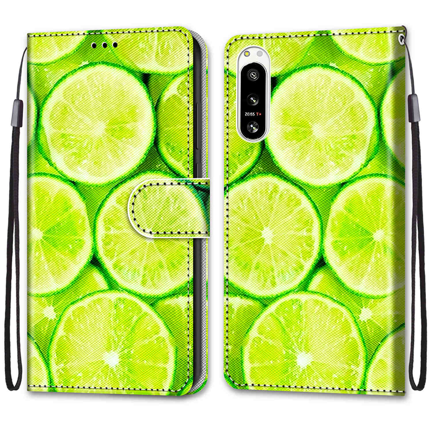 Luxuriöse, bemalte Lederhülle im Brieftaschen-Stil, Schutzhülle für Sony Xperia 10 V/Sony Xperia 5 IV/Sony Xperia 10 IV/Sony Xperia 10 III/Xperia 1 IV Sony Xperia 5 IV