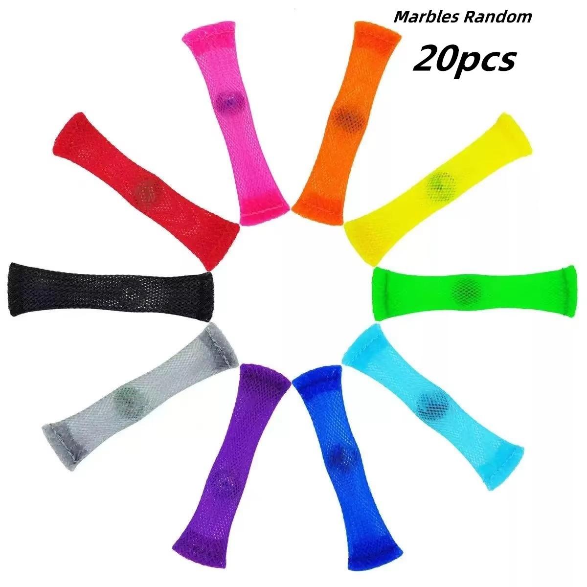 Sensorisches Spielzeug Murmelkugel Autismus ADHS Angst Therapie Spielzeug EDC Stressabbau Hand Fidget Spielzeug Geflochtenes Netz Leicht Biegsam Mit Murmel