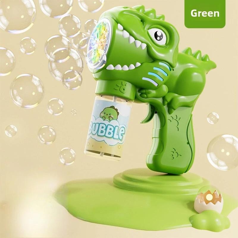 Kinder Outdoor Dinosaurier Seifenblasenpistole Spielzeug Hochzeit/Geburtstagsparty Hochzeit Seifenblasenpistole Ohne Batterie Seifenblasenwasser green