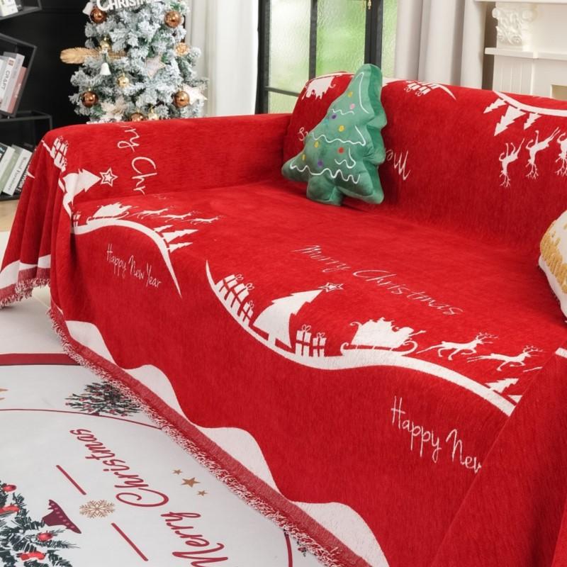 2025 Ganzjahres Camping Picknick Sofa Abdeckung housses de canapé Weihnachtsbaum Funda Sofa Chenille Sofa Abdeckungen Matten Decken 180x130cm