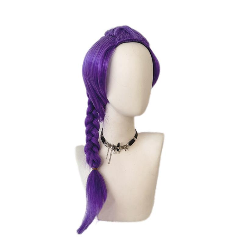 Kpop Hunters Rumi Mira Zoey Cosplay Perücke für Kinder Mädchen Anime Hunters Lila Schwarz Langes Haar Synthetische Geflochtene Perücke Kostüm Requisite