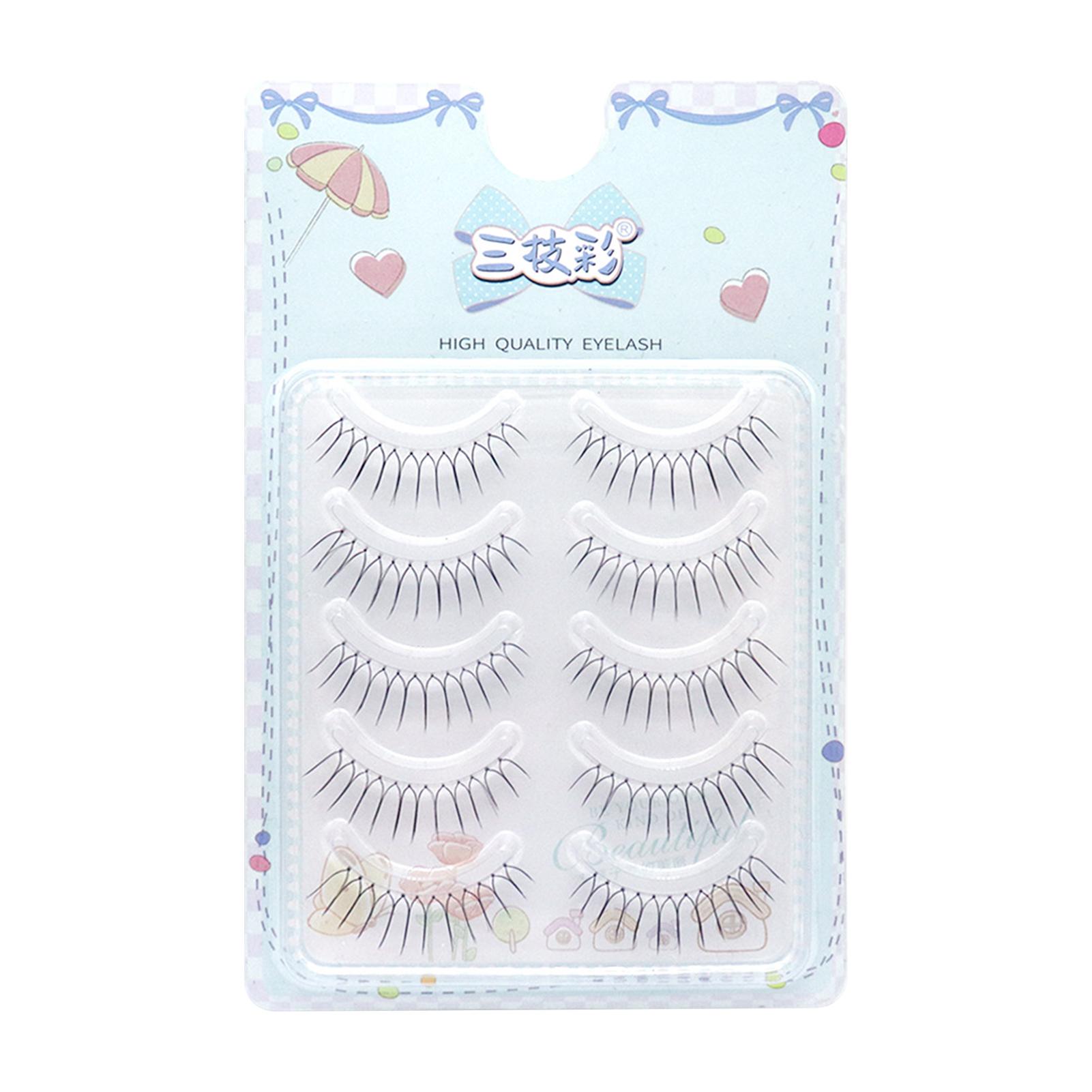 Koreanische U-förmige Falsche Wimpern Ins Zhang Yuanying Falsche Wimpern Natürlich Zart Weich V-förmige Wimpernverlängerung Comic Augen-Make-up white