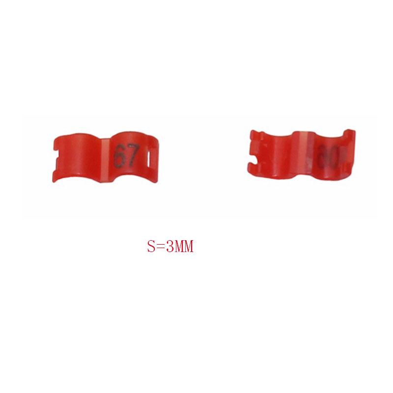 10 Stück Innen2,7/3/4/4,5/5 mm Kanarienvogel-Clip-Ring, Vogel, Taube, Papagei, Beinringe, kleine Vögel, Fußringe mit Anzahl, Vogel-Clip-Ring 3mm rot