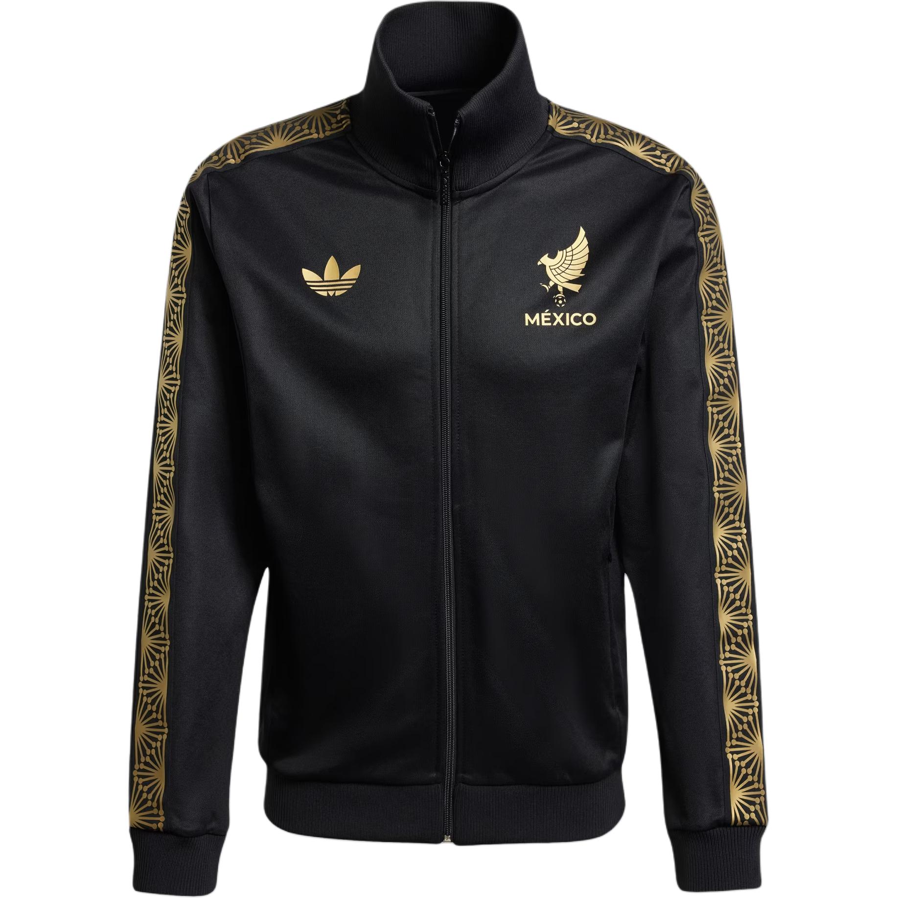adidas Mexiko Gold Trainingsjacke Schwarz Herren Streetwear JE5335 S black