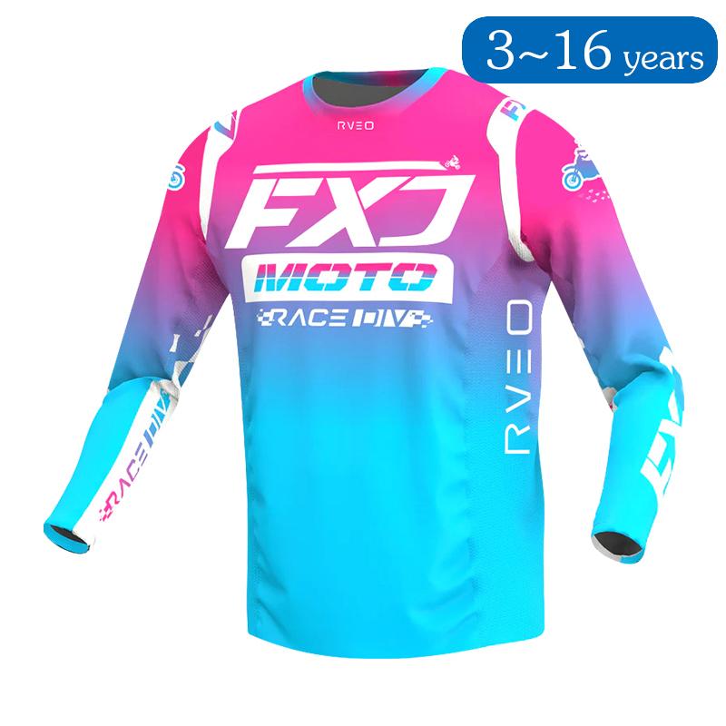Kind Motocross Jersey Racing Offroad Fahrrad MX Enduro MOTO Motorrad Junge Mädchen Kind 5 6 7 8 9 10 11 12 13 14 15 16 XL-Jersey-kid