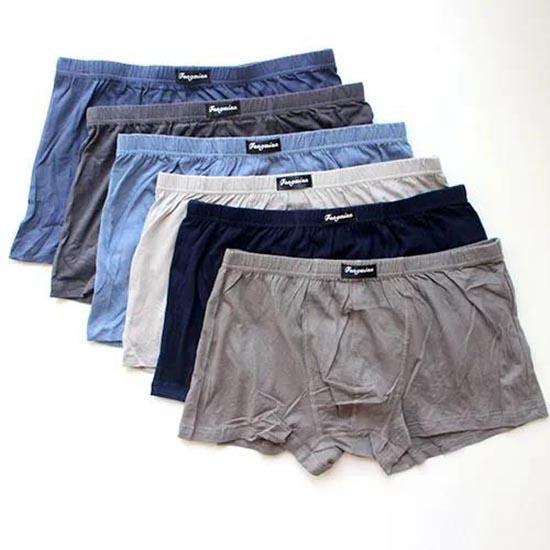 6 Paar Unterwäsche aus reiner Baumwolle, Herren-Boxershorts, mittlere Taille, große Boxershorts, lockere Shorts L