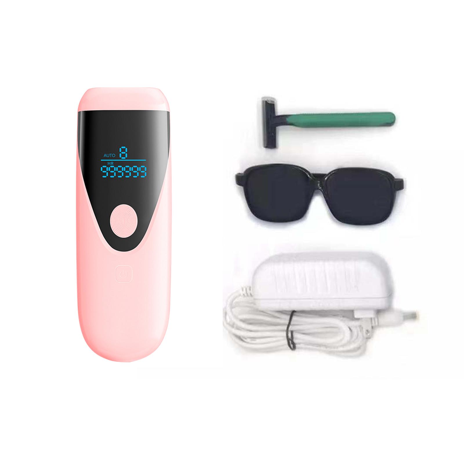 IPL Haarentfernungsgerät Rasierwerkzeug Epilierer Haarentferner 990.000 Blitze Dauerhaft Schmerzlos EU Plug rosa