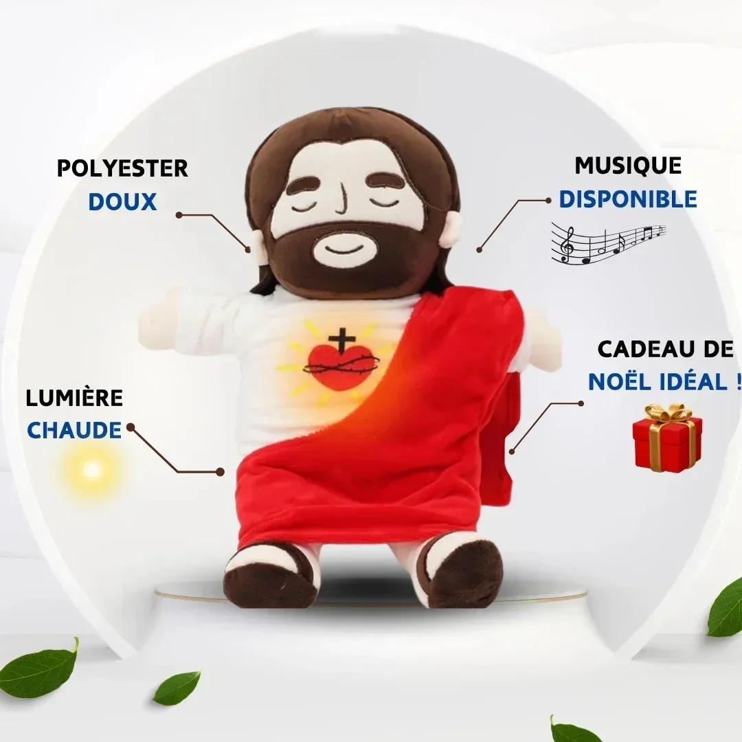 38CM Atme Jesus Beruhigt Plüschtier für Kinder Weiche Beruhigende Jesus Plüschtiere Tröstendes Jesus Herz Spielzeug Oster-Weihnachtsgeschenke