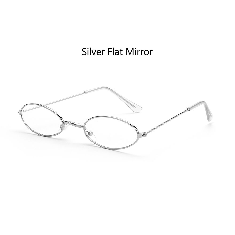 Sommer Herren und Damen Accessoires Sonnenbrillen Vintage Shades Brillen Oval Sonnenbrillen Silver Flat Mirror