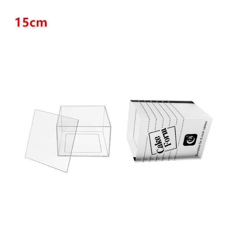 Verstellbarer quadratischer Kuchenringform Einziehbarer Mousse-Gebäckring mit Skala Acryl Wiederverwendbare Backkuchen-Dekorationswerkzeuge