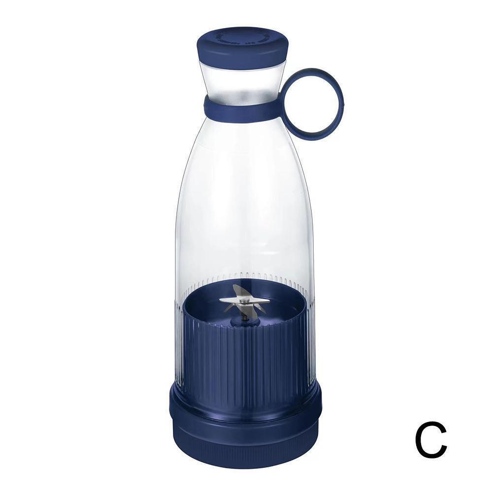 1Pcs Nützliche Tragbare Elektrische Mini Mixer Mixer Shaker Flasche USB Aufladbare Obst Entsafter LM blau