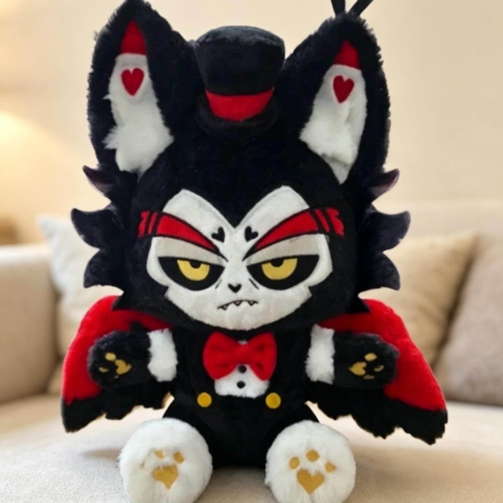 Hazbin Hotel Husk 25cm Anime Figuren Plüsch Cosplay Verkleiden Baumwollpuppe Spielzeug Für Kinder Cosplay Dekor Geburtstag Geschenk Sammlerstück 25cm