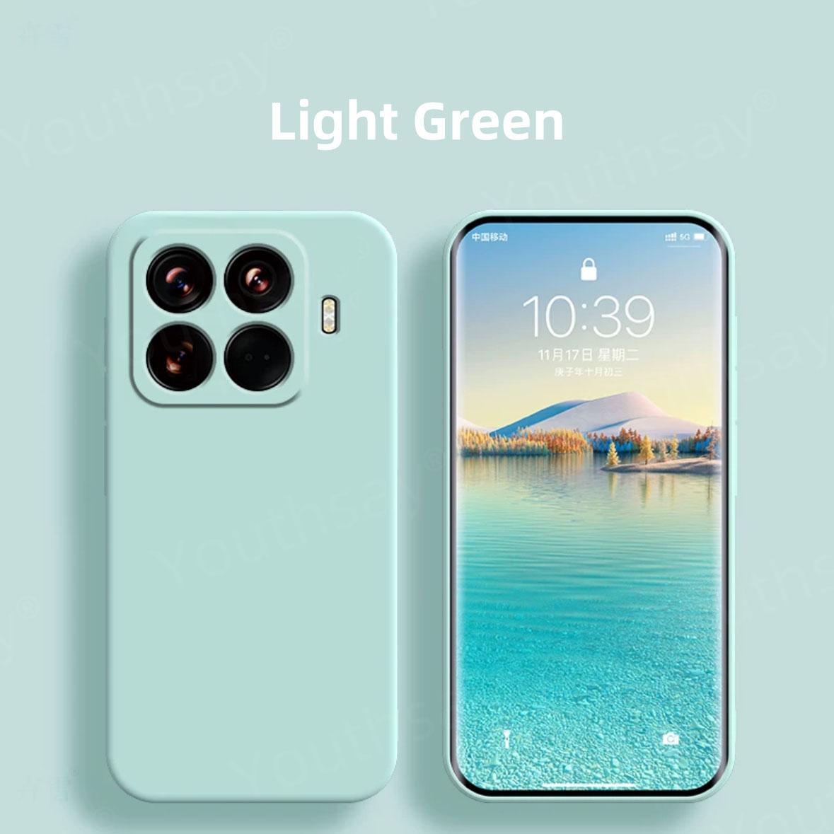 Luxus Hülle Für Xiaomi 17T Cover Xiaomi 17T Pro Fundas Coque Flüssigsilikon Weiches TPU Handy Stoßstange Xiaomi 17T Xiaomi 17T hellgrüne
