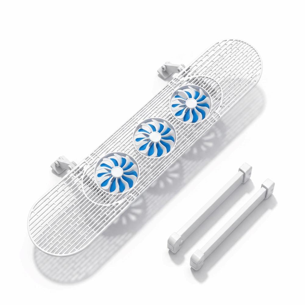 Belüftete Oberfläche Klimaanlage Windabweiser Stabiles Material Verstellbarer Deflektor Wohnzimmer White and blue